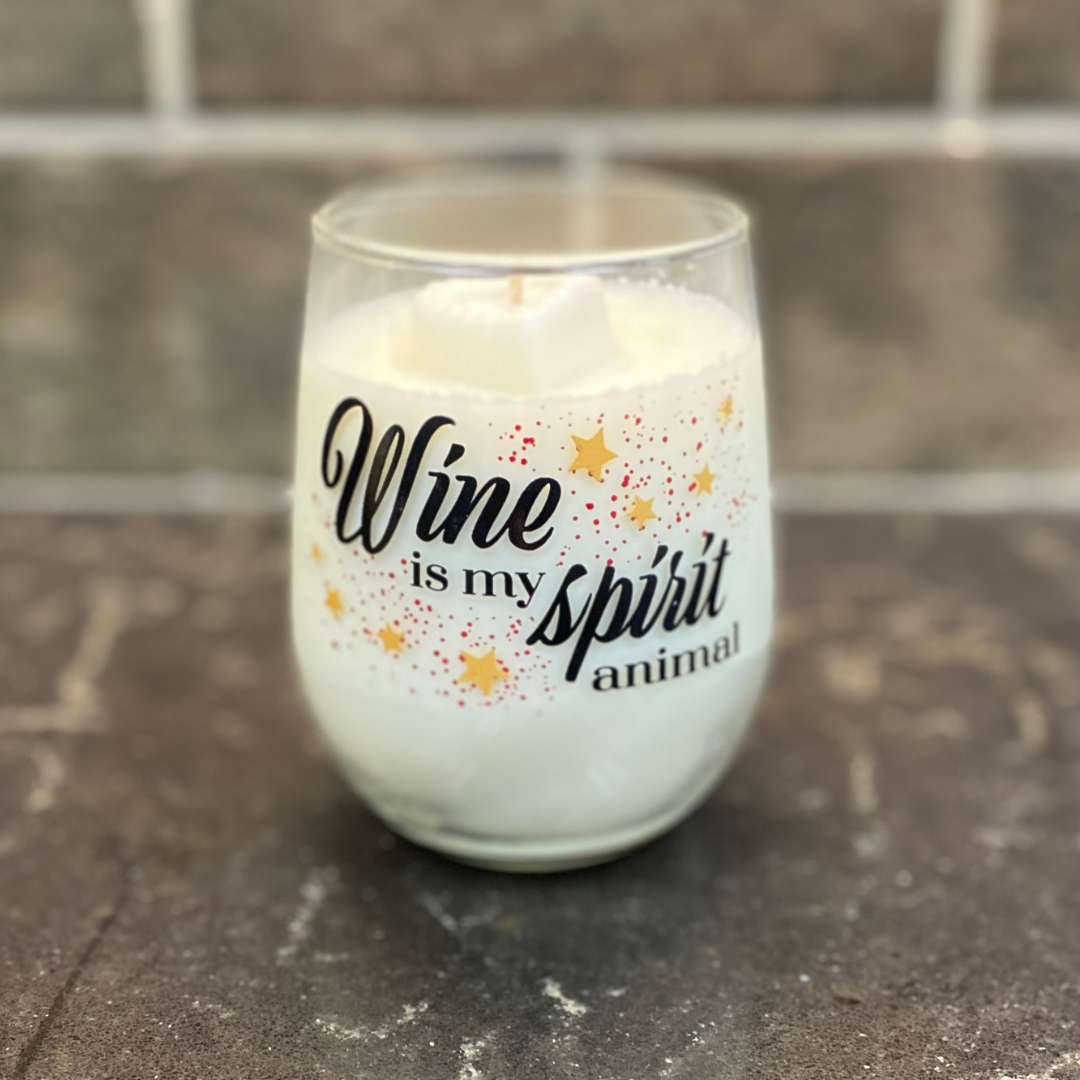 Stemless Wine Glass Candle