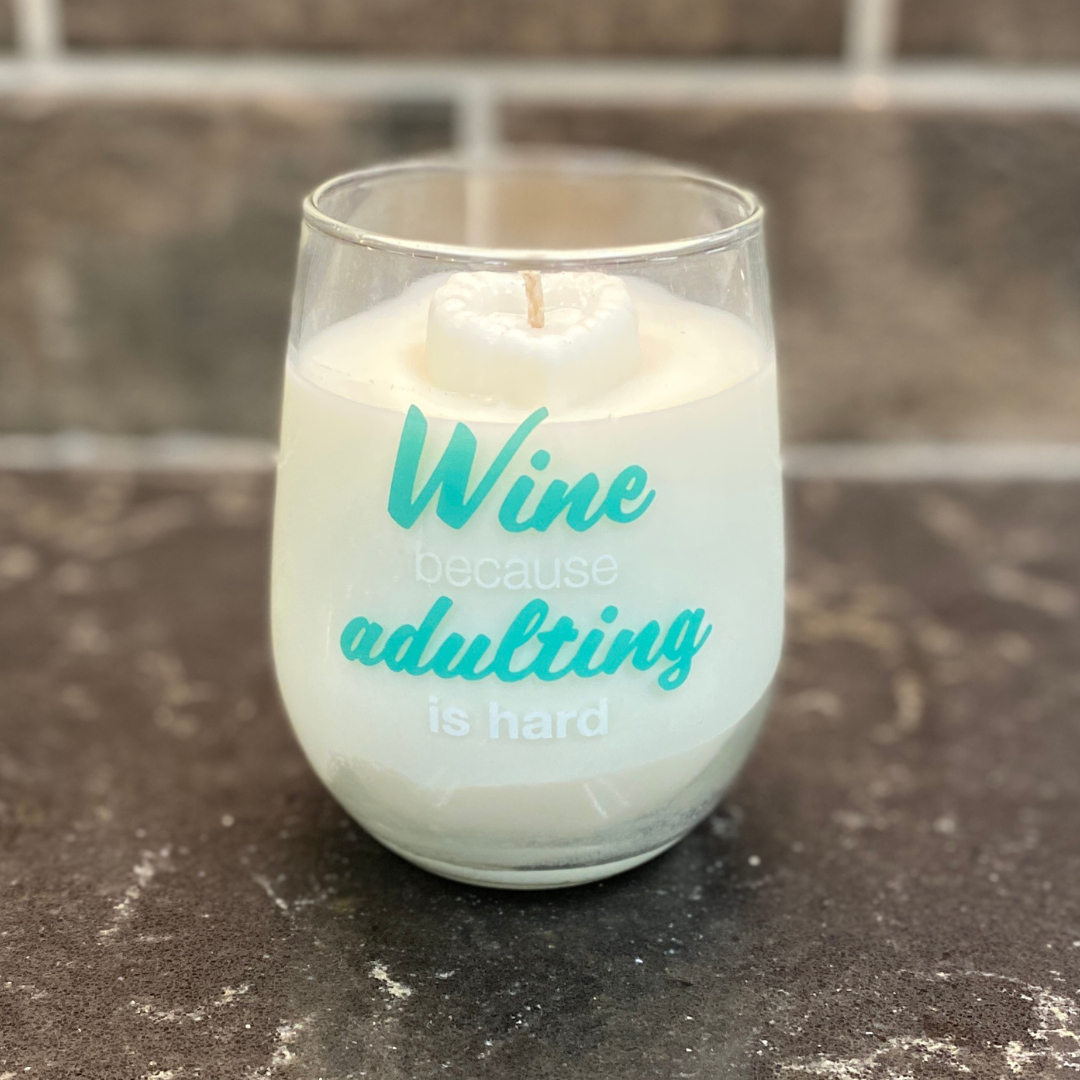 Stemless Wine Glass Candle